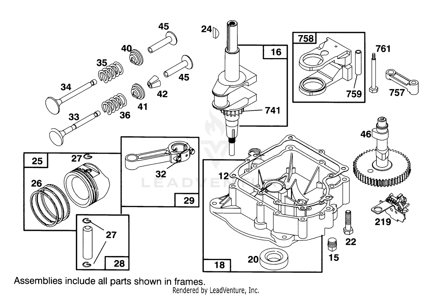 Engine Briggs  Stratton Model 283707-0156-01 2