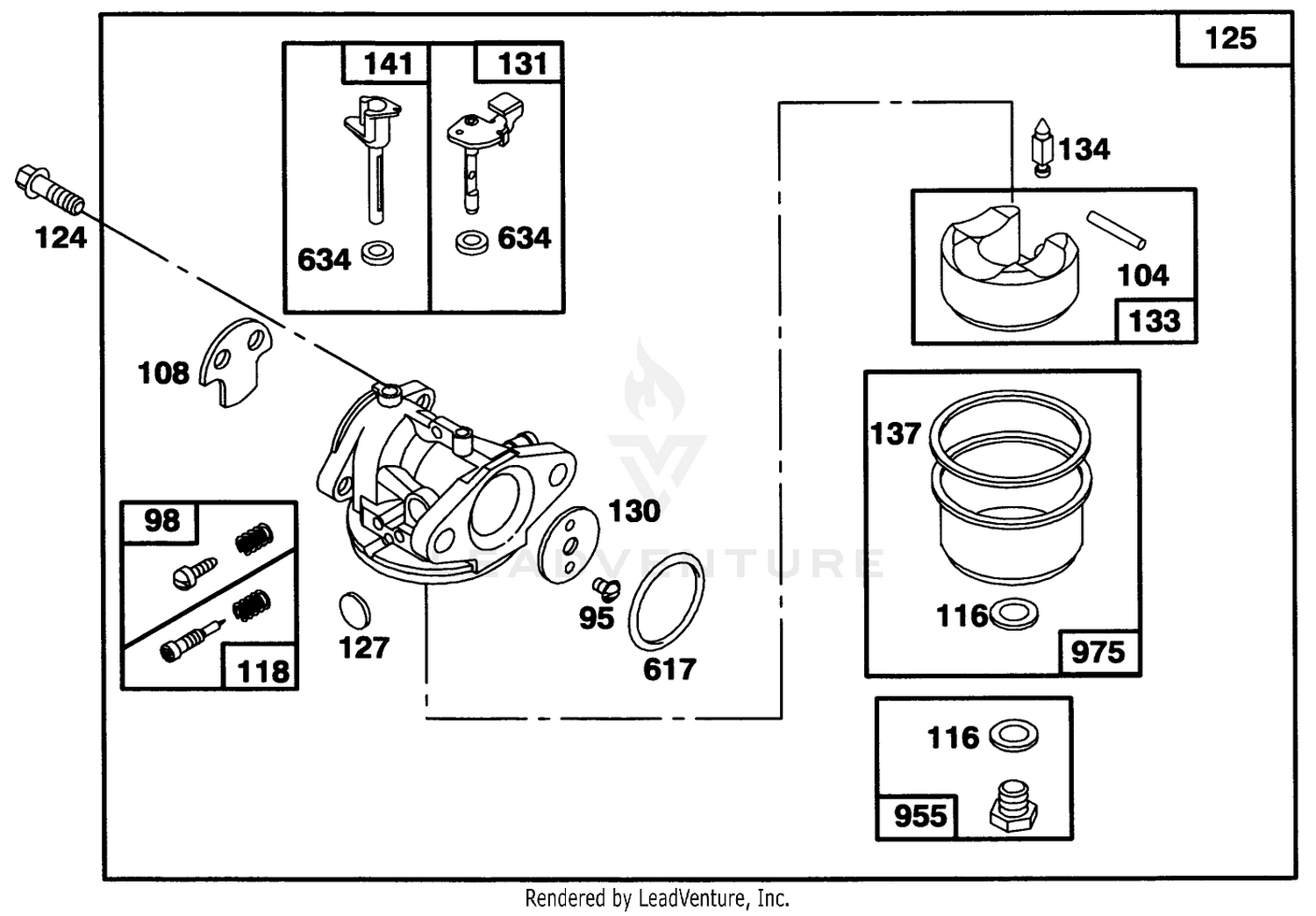 Engine Briggs  Stratton Model 124702-3115-01 3