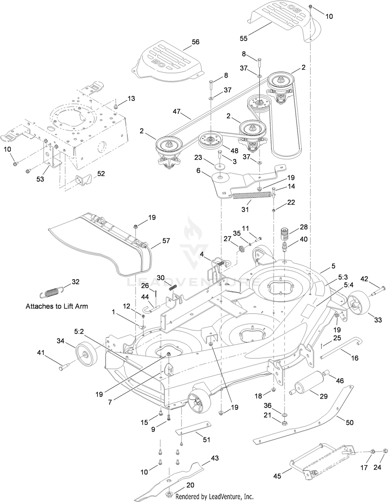 50 Inch Deck Assembly