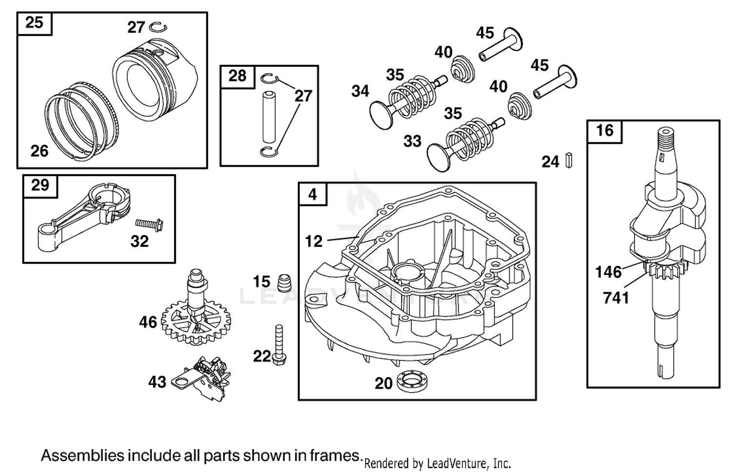 Crankshaft Assembly  Briggs and Stratton 12h807-1775-E1
