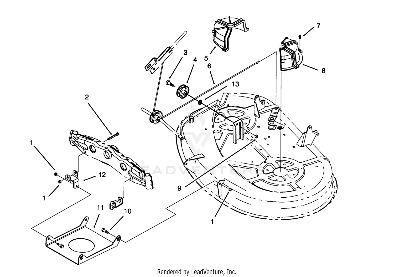 Cable  Cover Assembly (38" Cutting Unit)