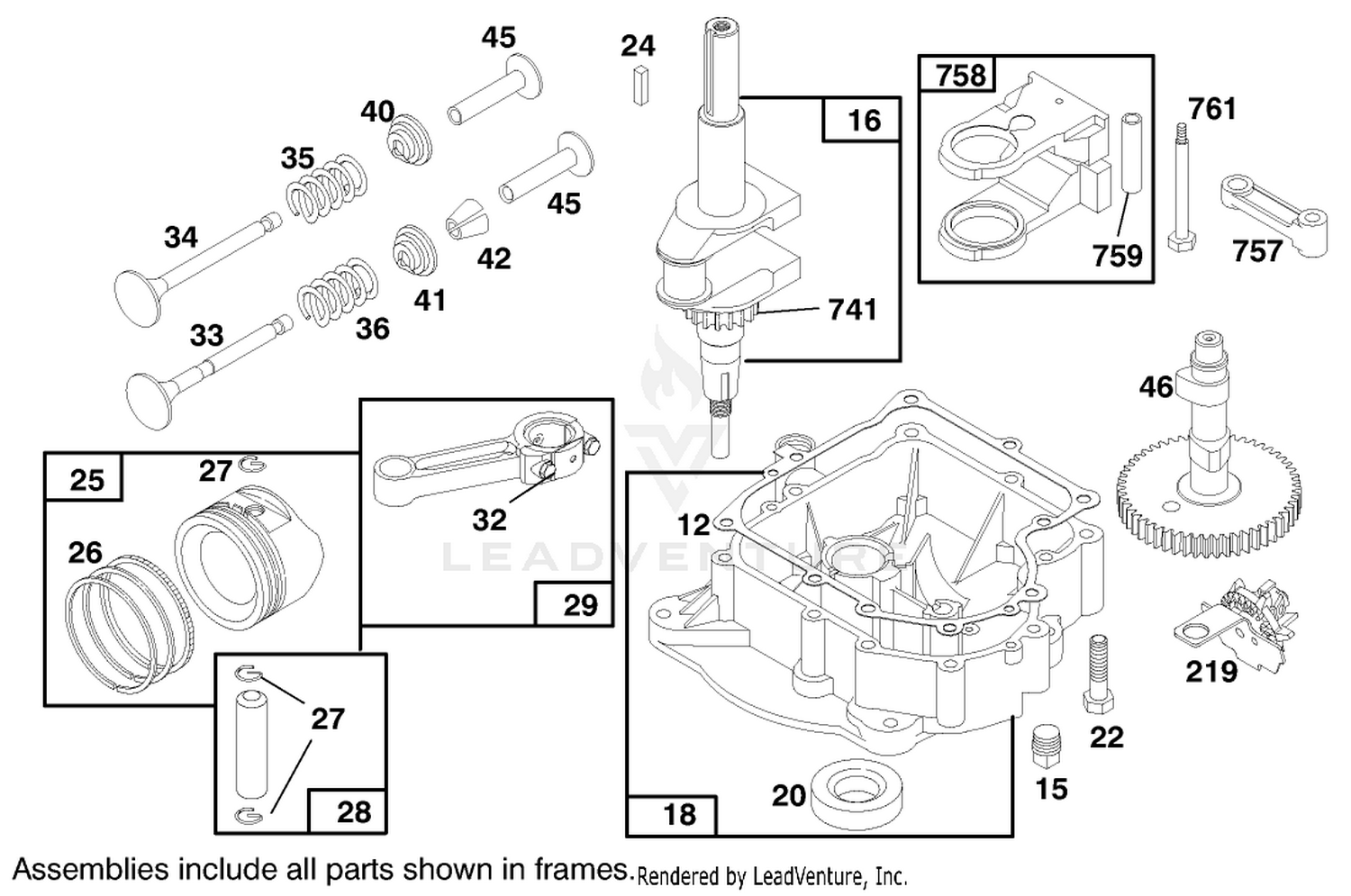 Engine Briggs  Stratton Model 282707-0119-01 2