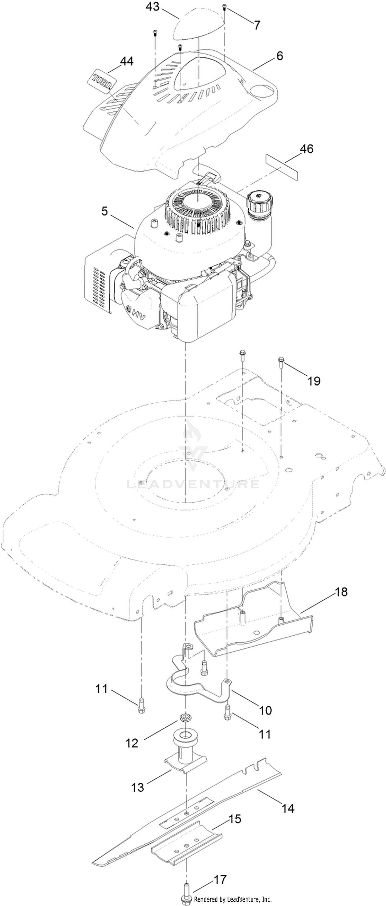 Engine and Blade Assembly