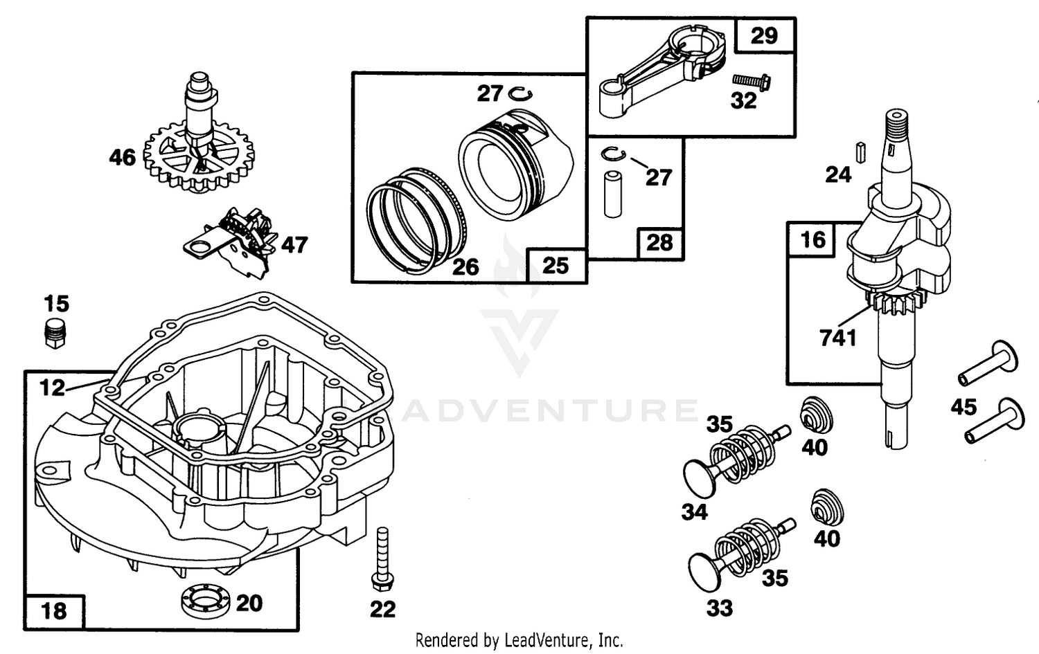 Engine Briggs  Stratton Model 128802-0615-01 2