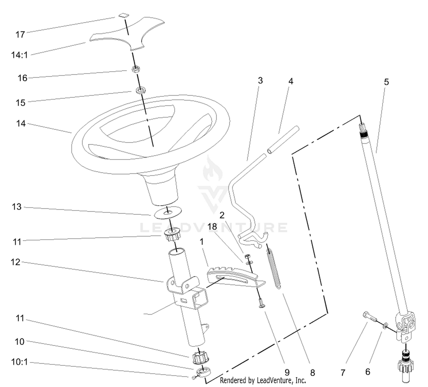 Manual Steering and Tilt Assembly