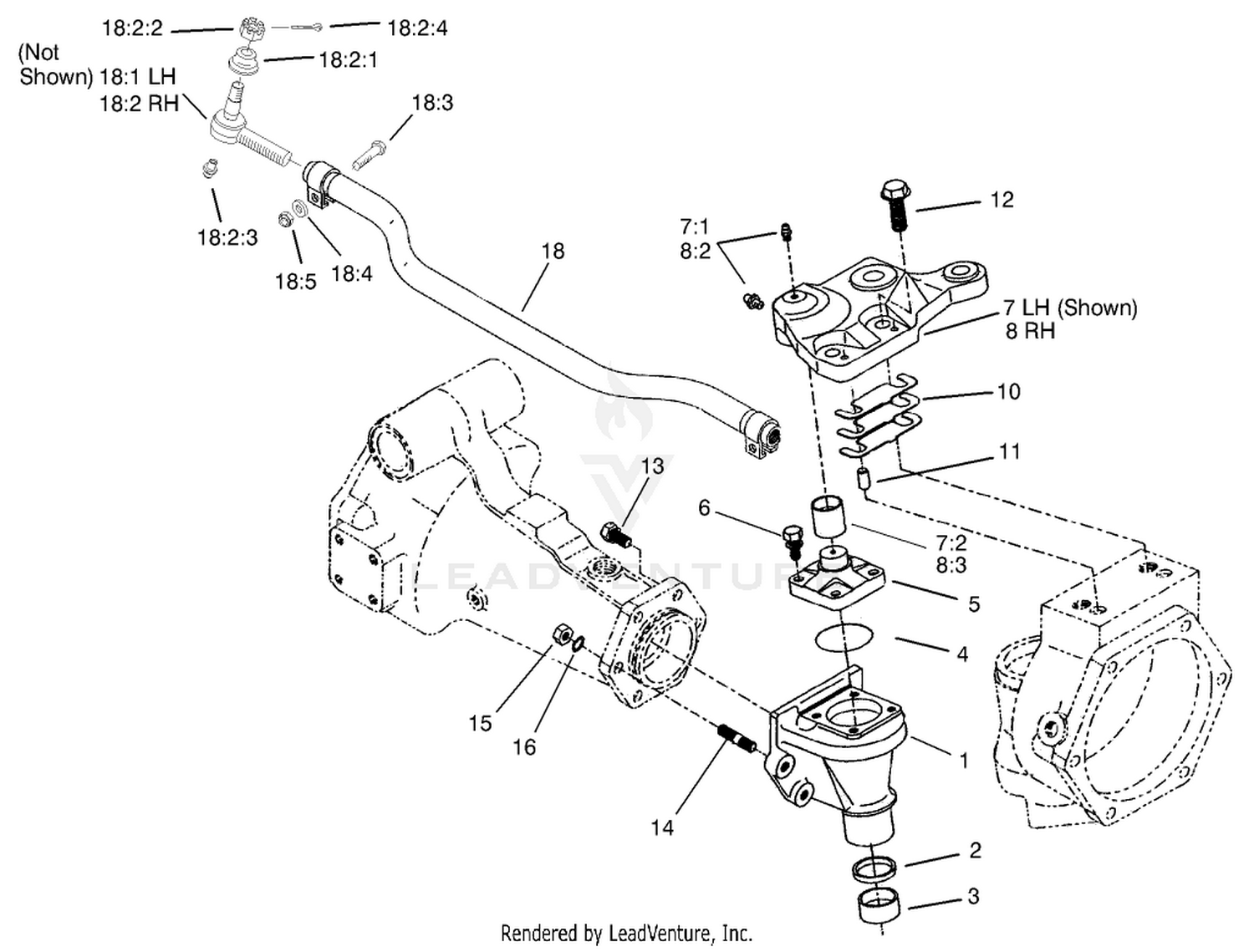 Bevel Gear Case Assembly  Rear Axle Assembly No. 100-3784