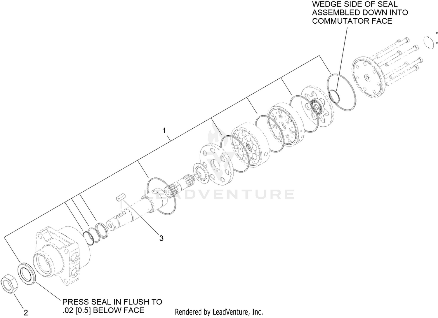 Hydraulic Motor Assembly No. 120-6718 (CCW)