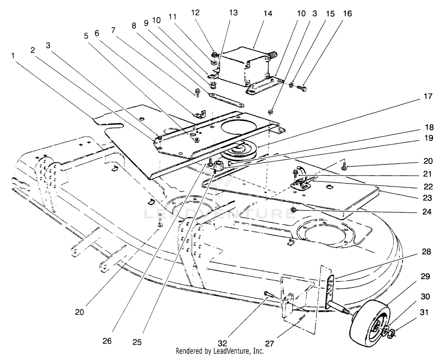 Covers, Gear Box And Gauge Wheel Assembly