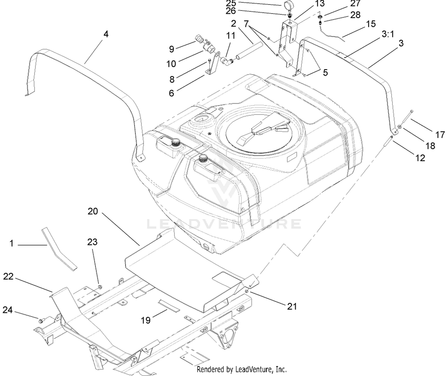 Tank and Saddle Assembly