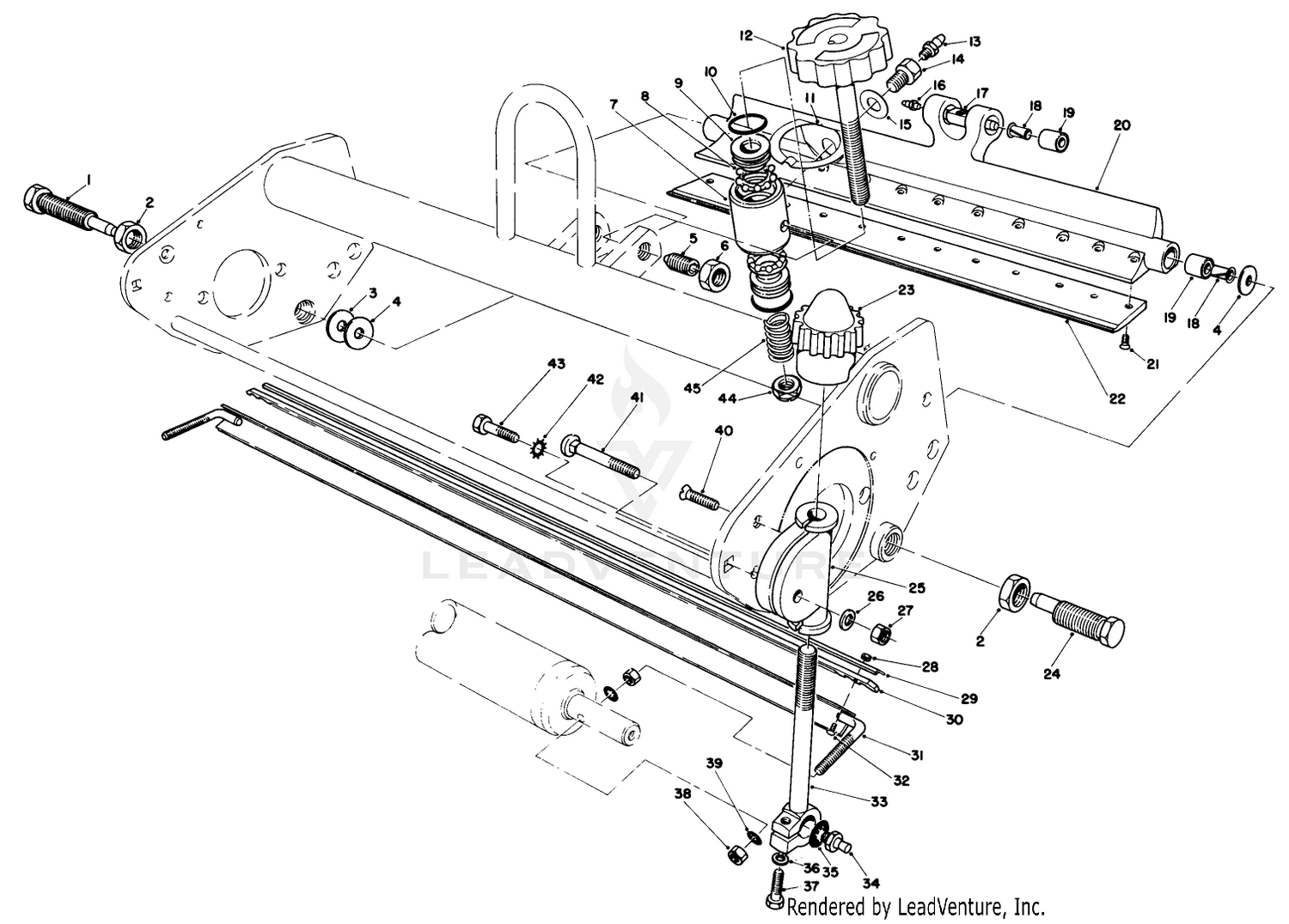 Cutting Unit Greenmaster 300 (8 Blade)-Bedbar  Scraper Comb Assembly