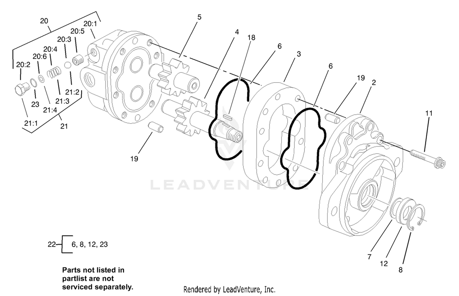 Motor Gear Assembly No. 104-5164