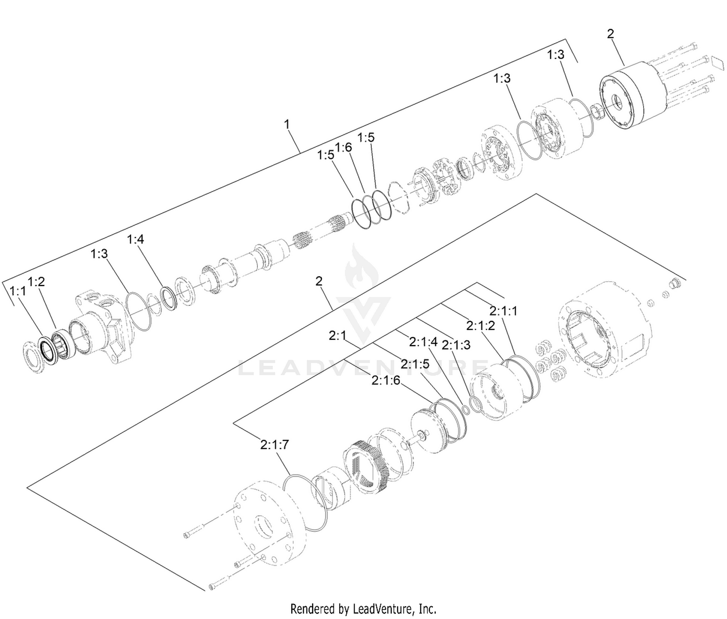 Hydraulic Motor Assembly No. 163-3542