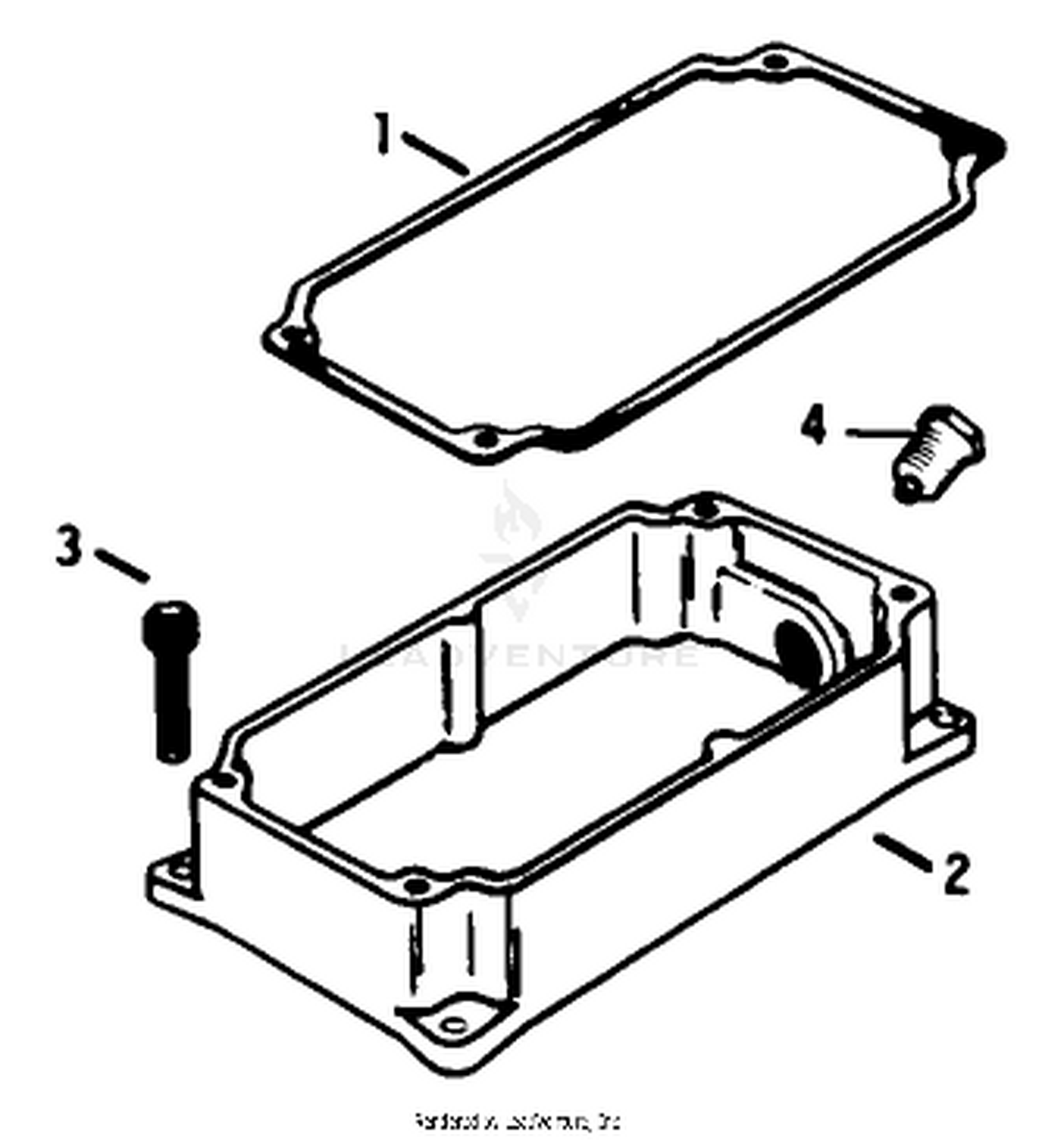 Oil Pan-Engine Assembly-Kohler Model K-321s Spec. No. 60407