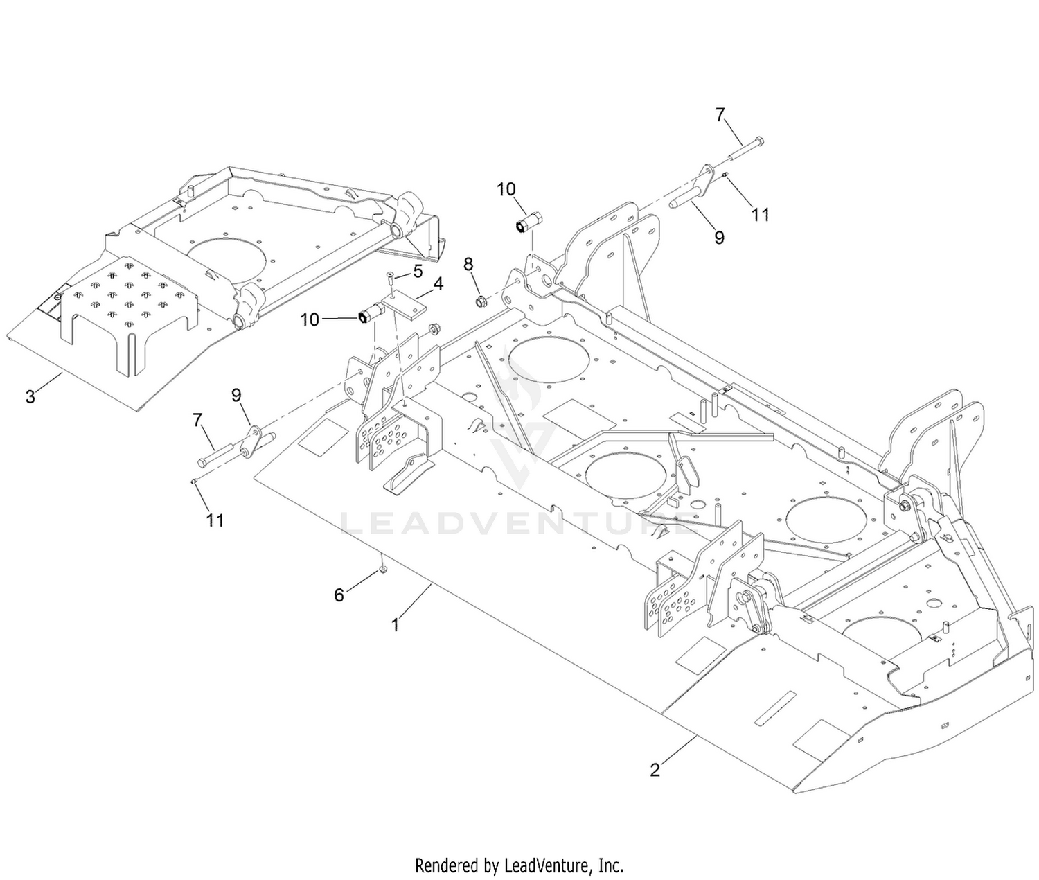Center Front and Winglet Deck Assembly