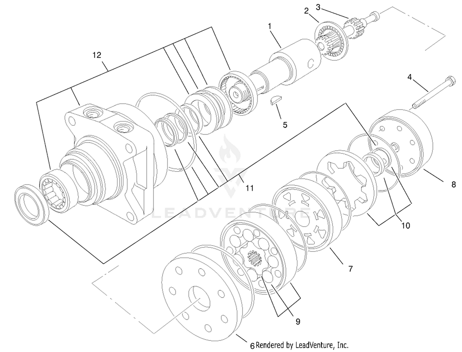 Hydraulic Motor Assembly No. 95-8693