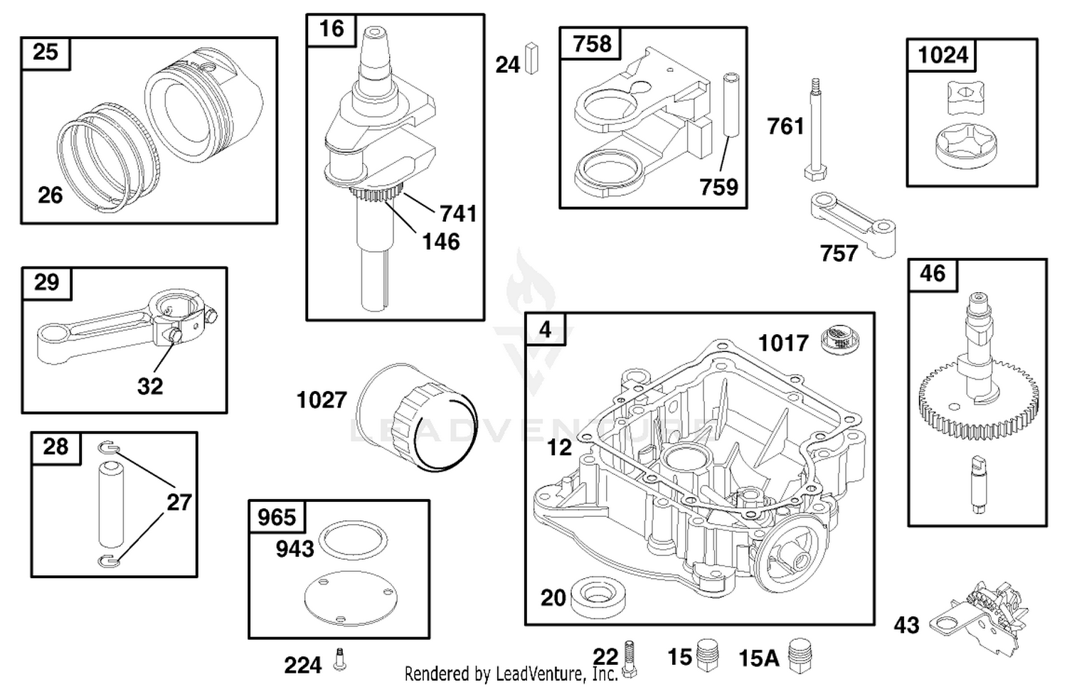 Engine Briggs  Stratton Model 28q777-0690-E1 3
