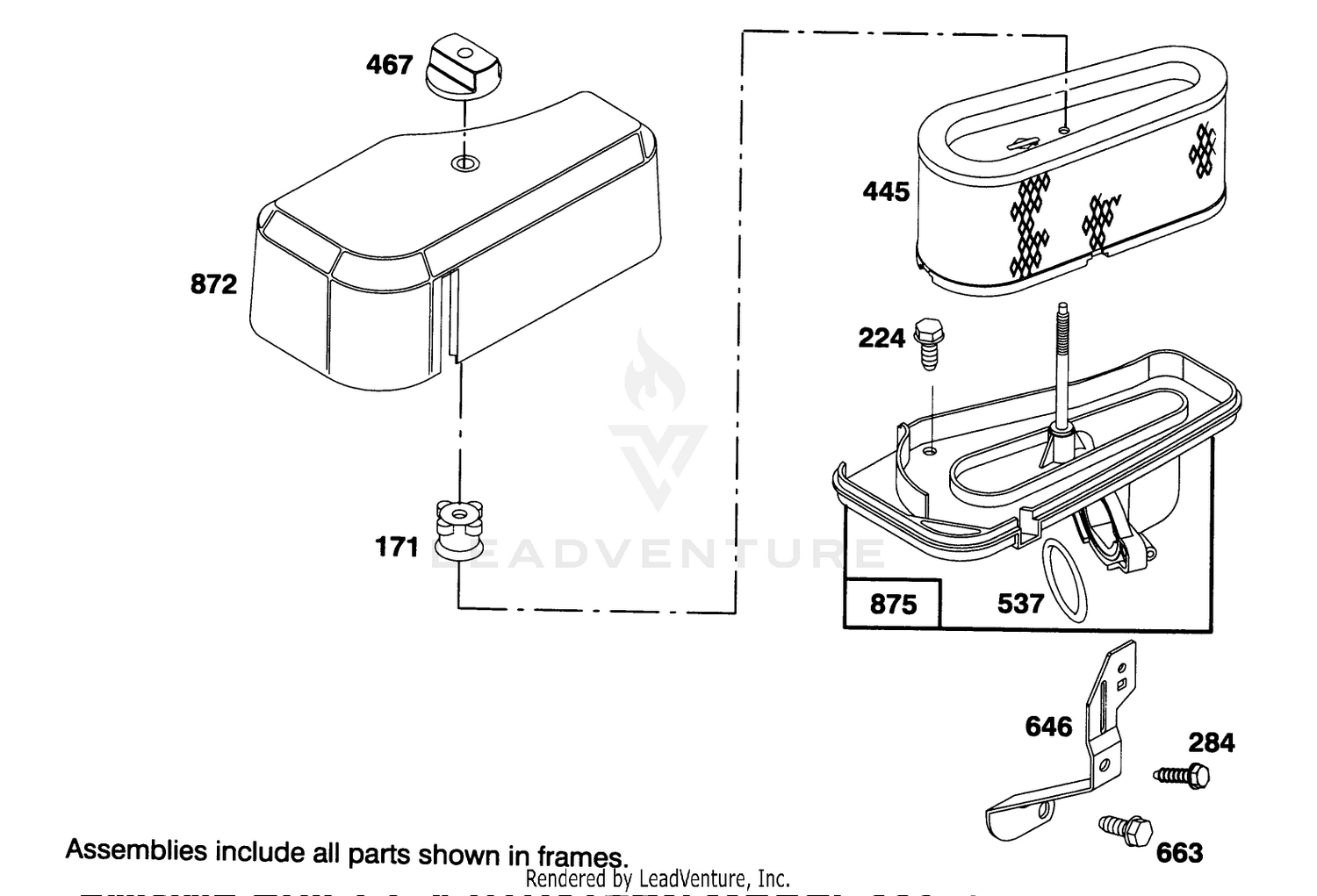 Engine Briggs  Stratton Model 282707-0119-01 4