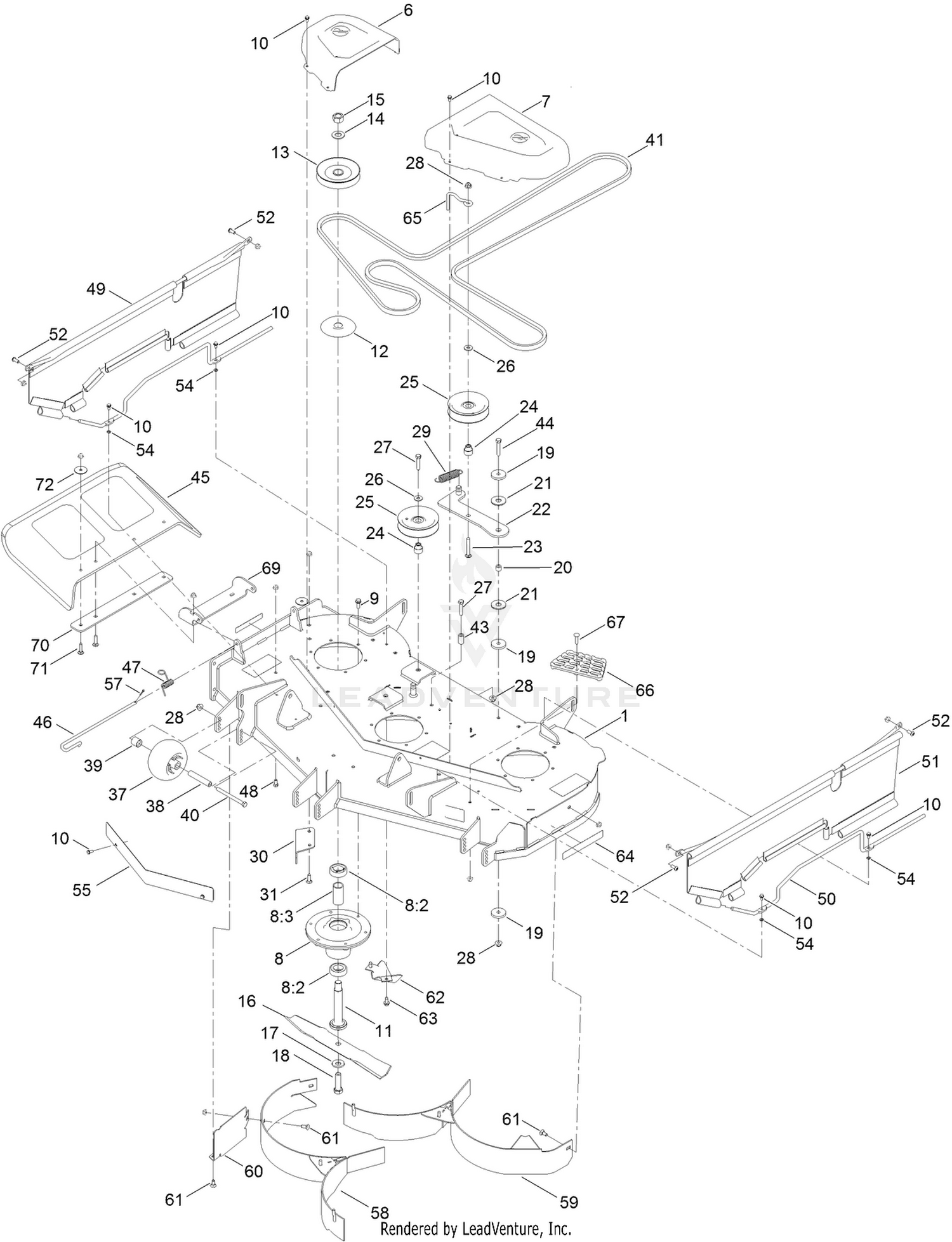 48 Inch Deck Assembly