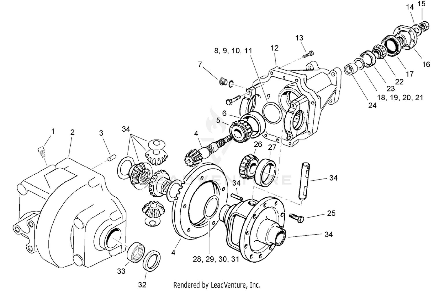 Front Differential Assembly No. 93-7054