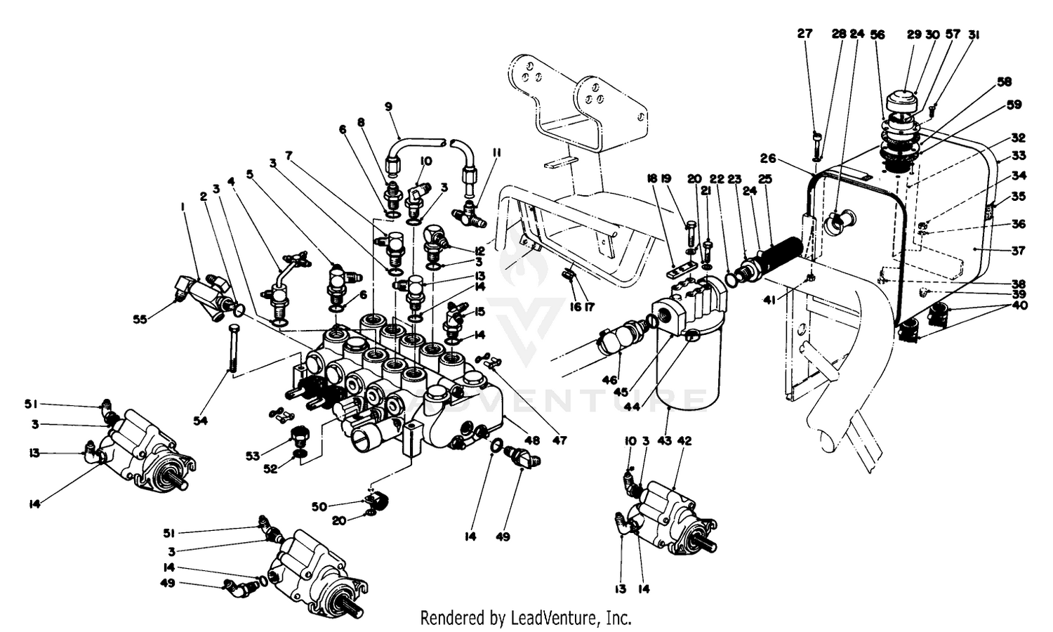 Valve Bank  Hydraulic Reservoir Assembly (continued)