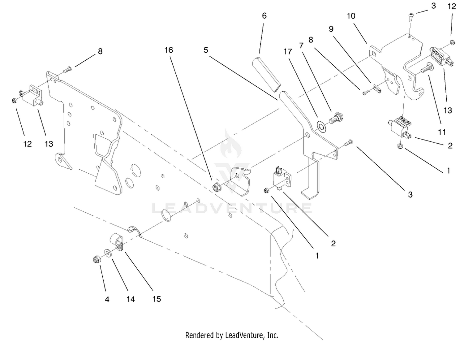 Upper Parking Brake Assembly