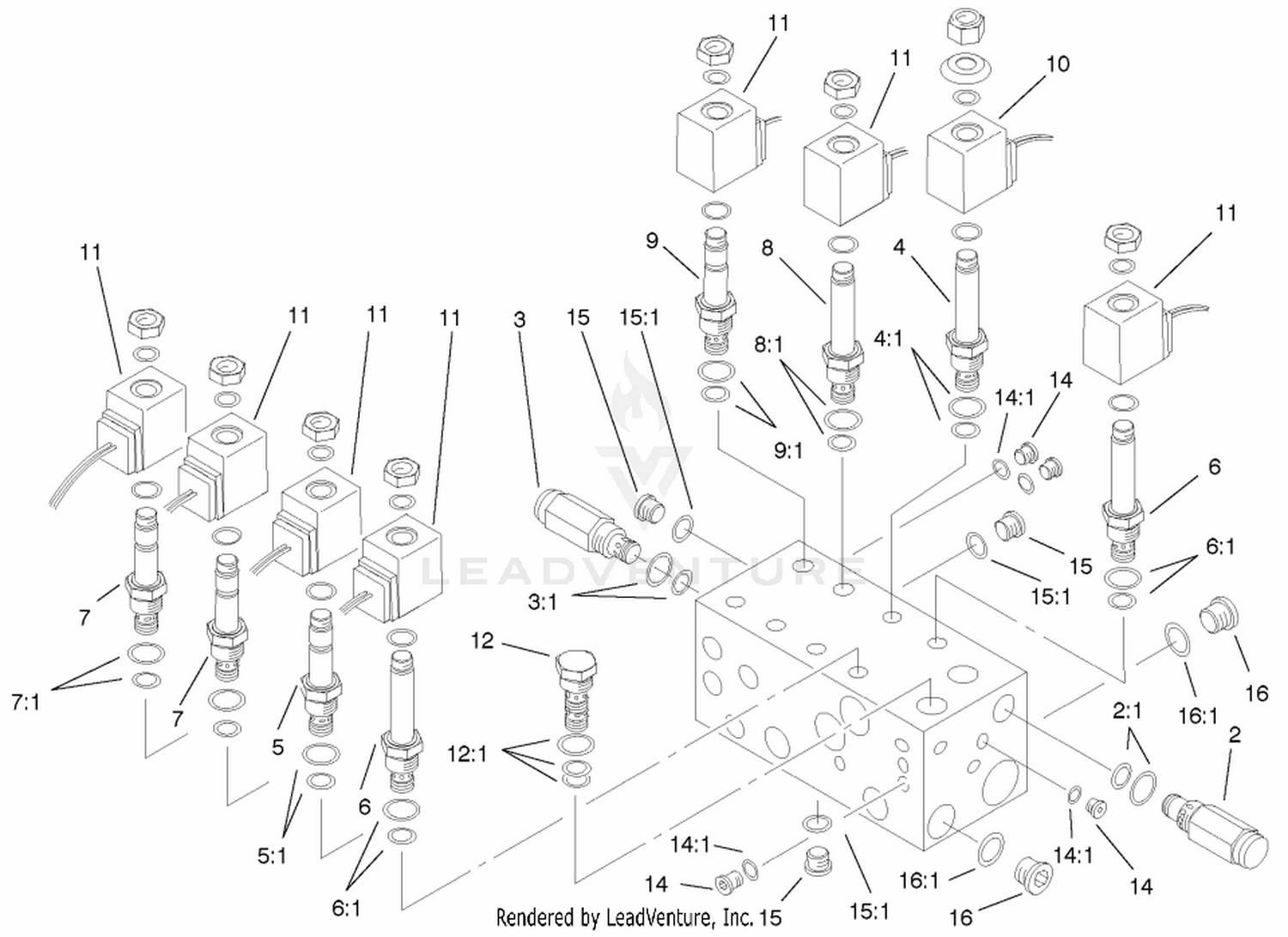 Front Manifold Block Assembly #100-3800