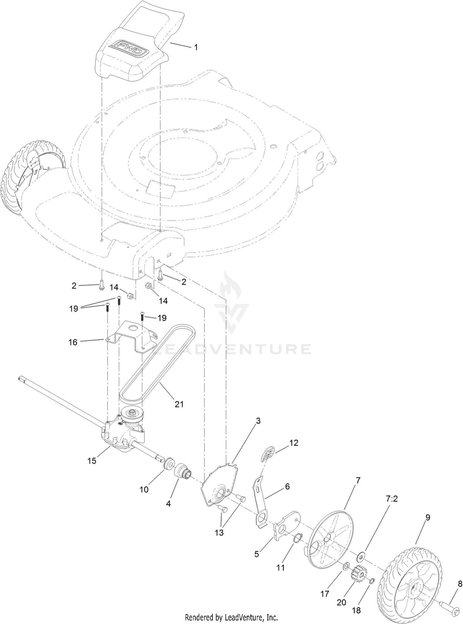 Transmission and Front Wheel Drive Assembly