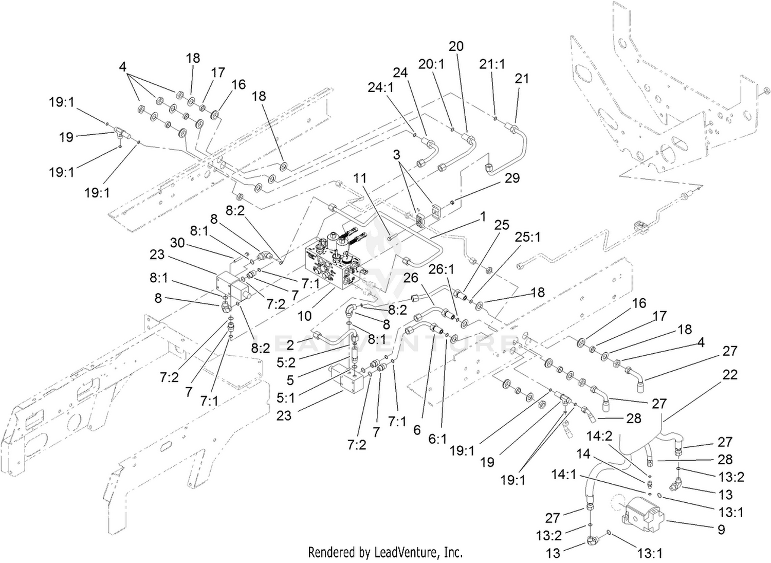 Hydraulic Manifold Mow Block Assembly