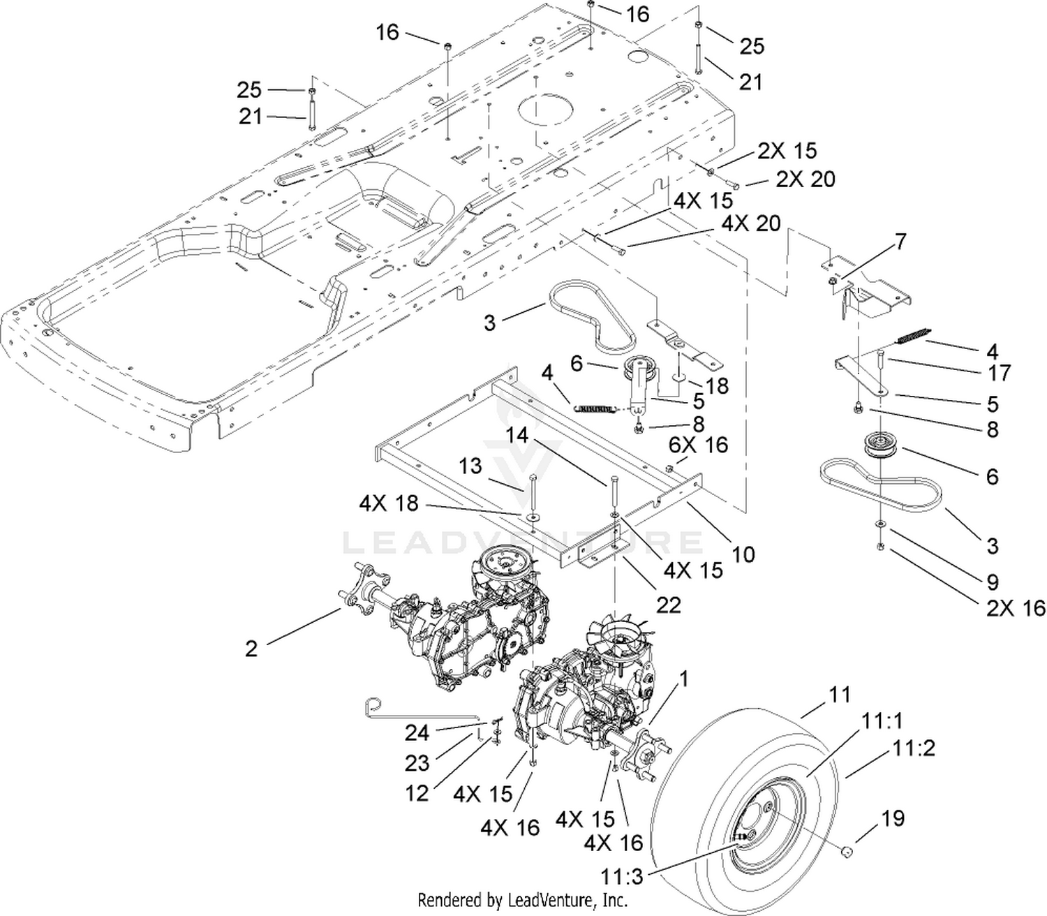 Hydro and Belt Drive Assembly