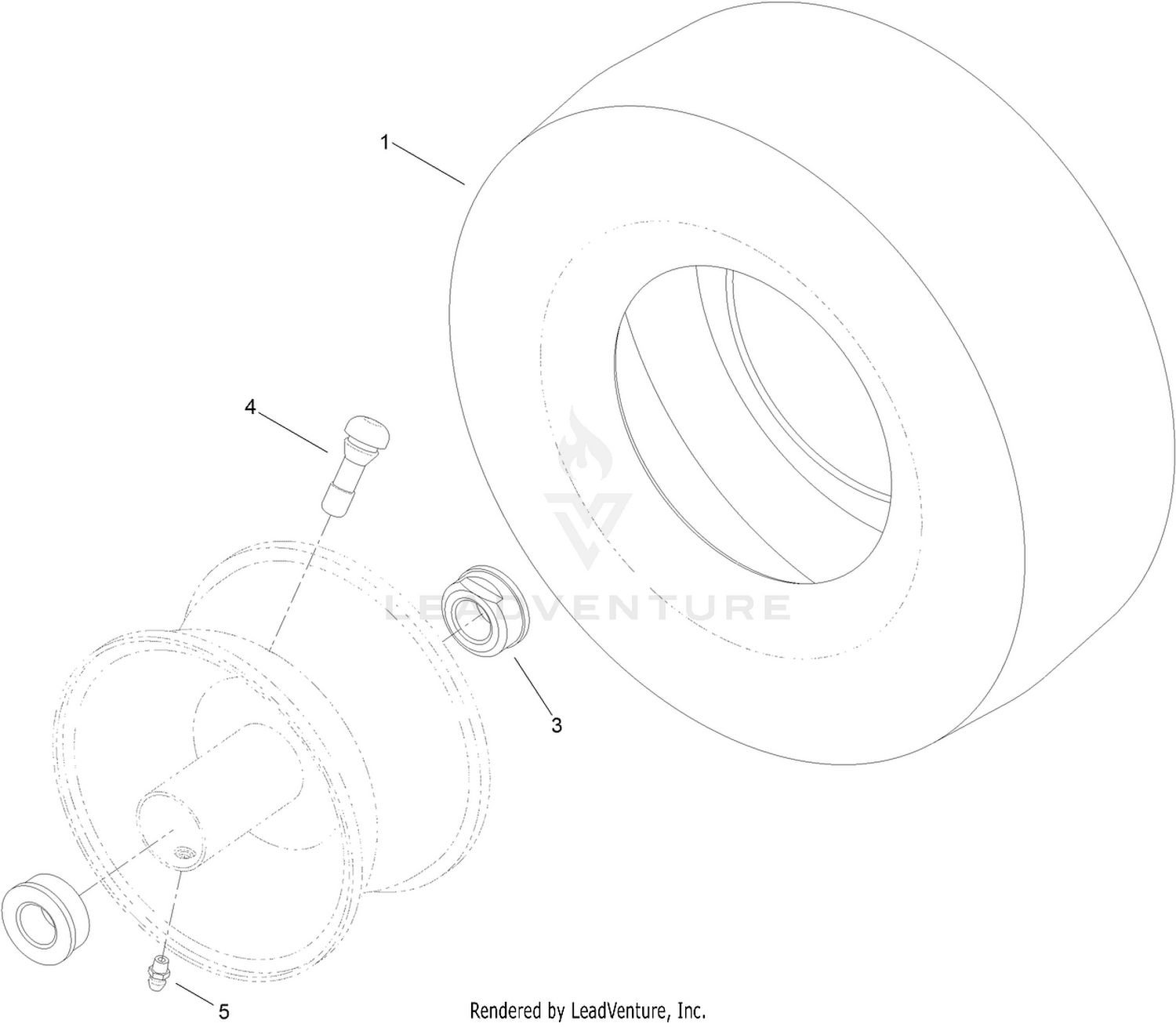 13 Inch Wheel and Tire Assembly No. 119-3473