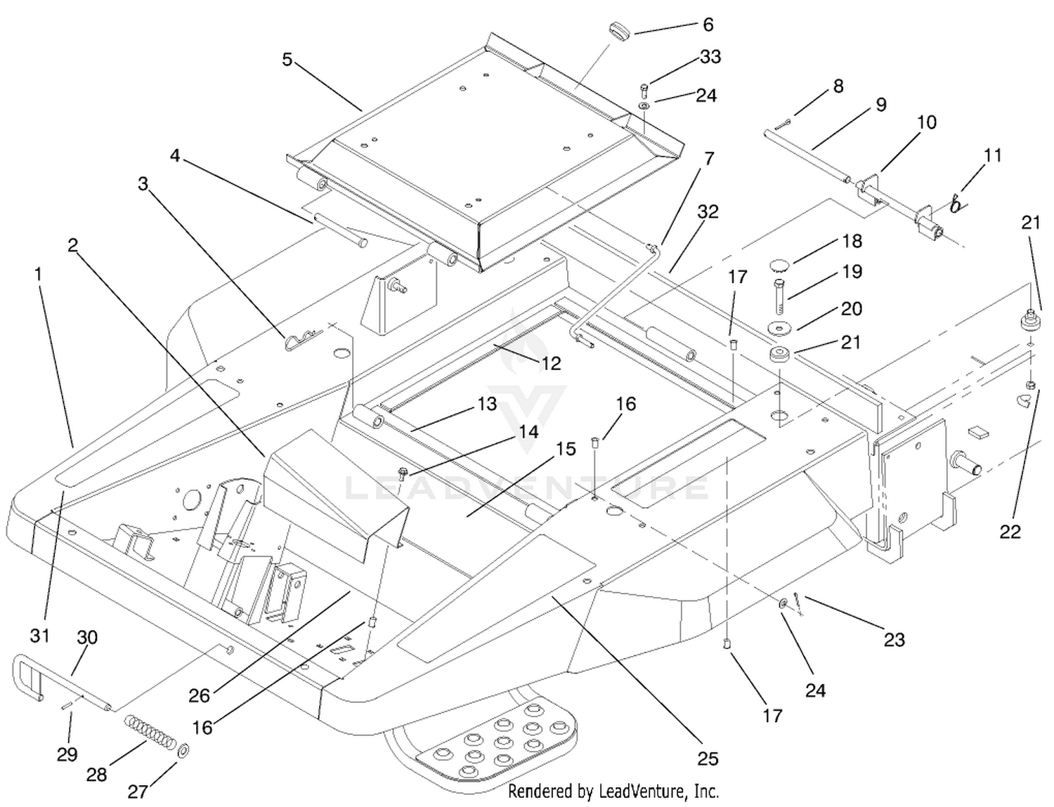 Front Frame and Seat Base Assembly