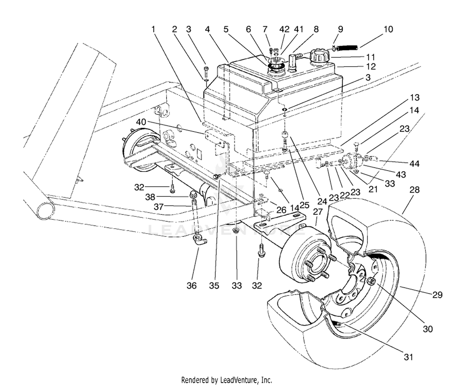 Front Axle  Fuel Tank Assembly