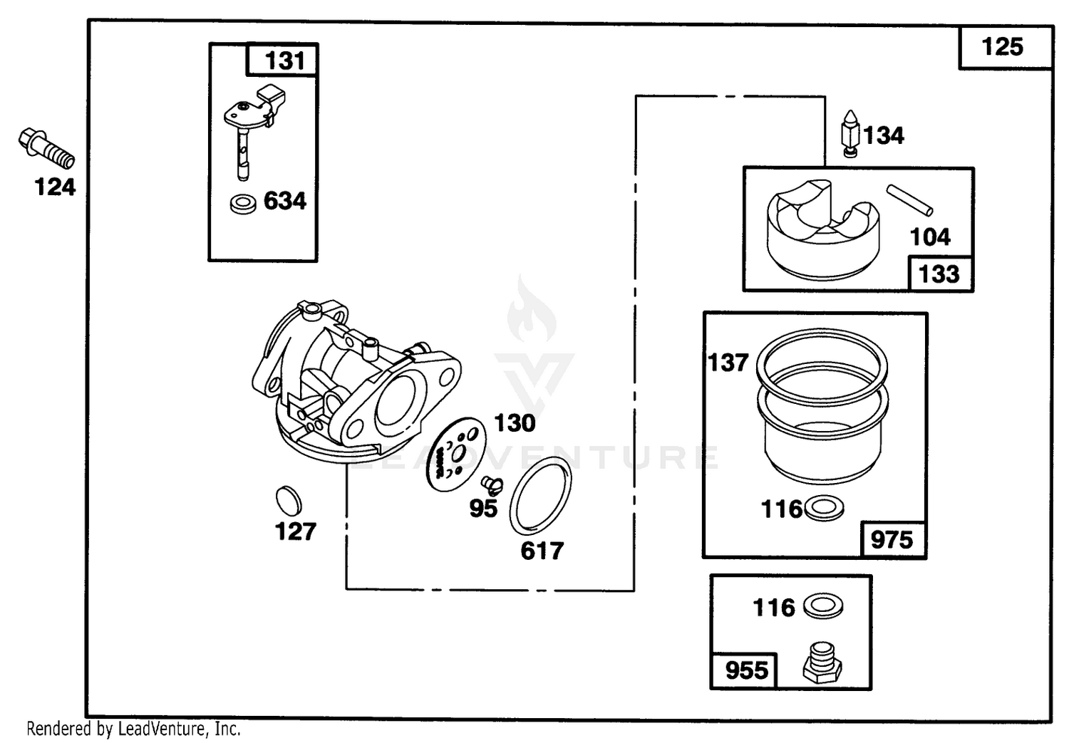 Engine Briggs  Stratton Model 128807-0658-01 3