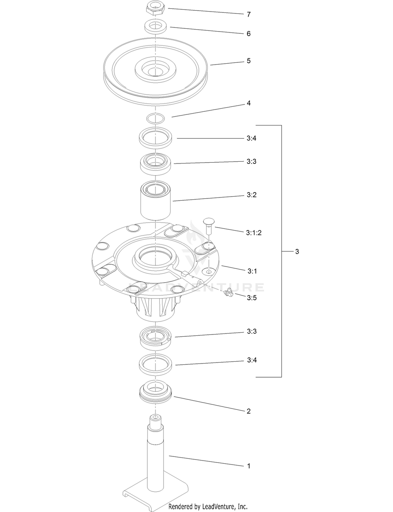 Low Driven Spindle Assembly No. 138-1930