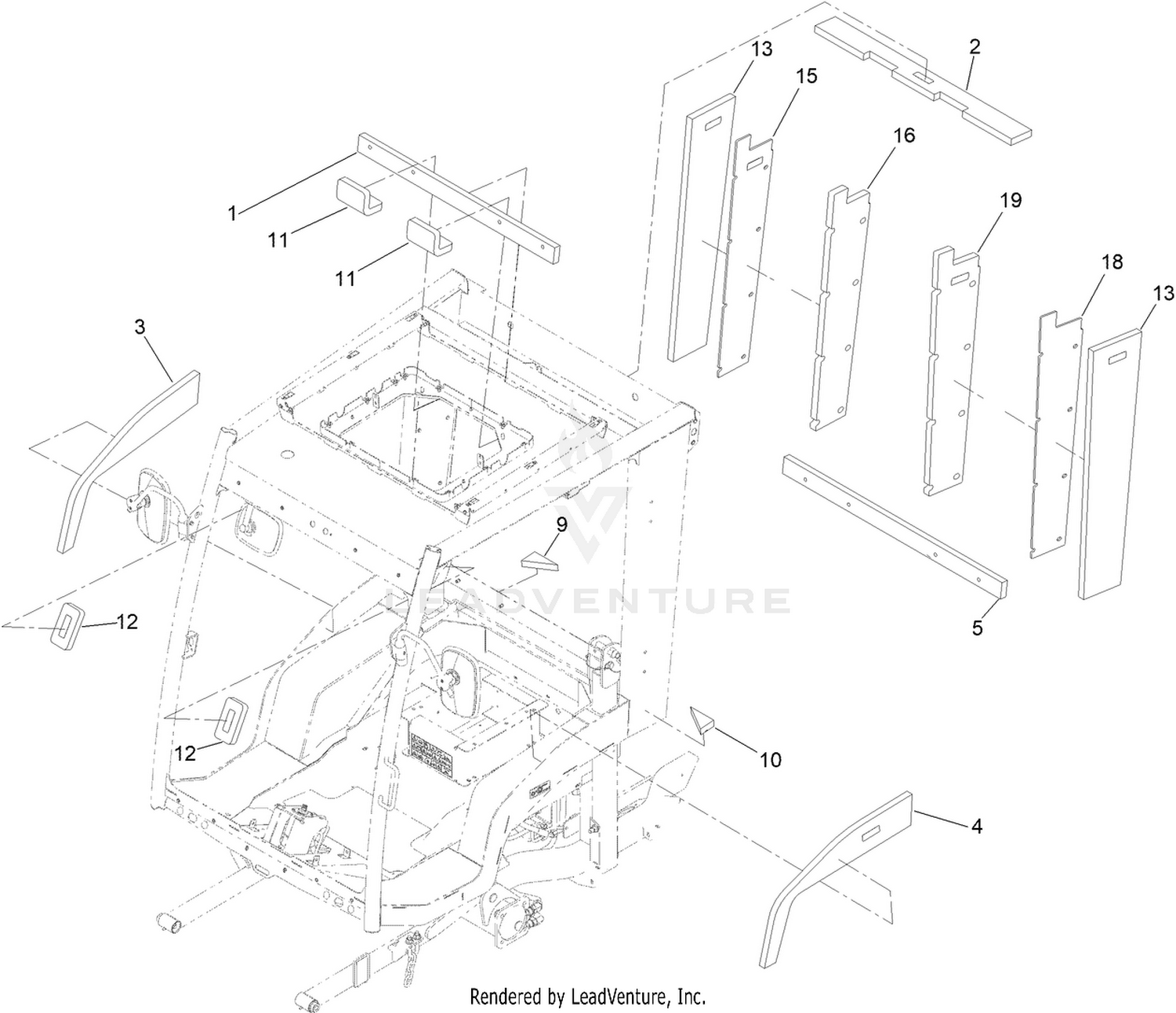 Cab Sound Reduction Assembly