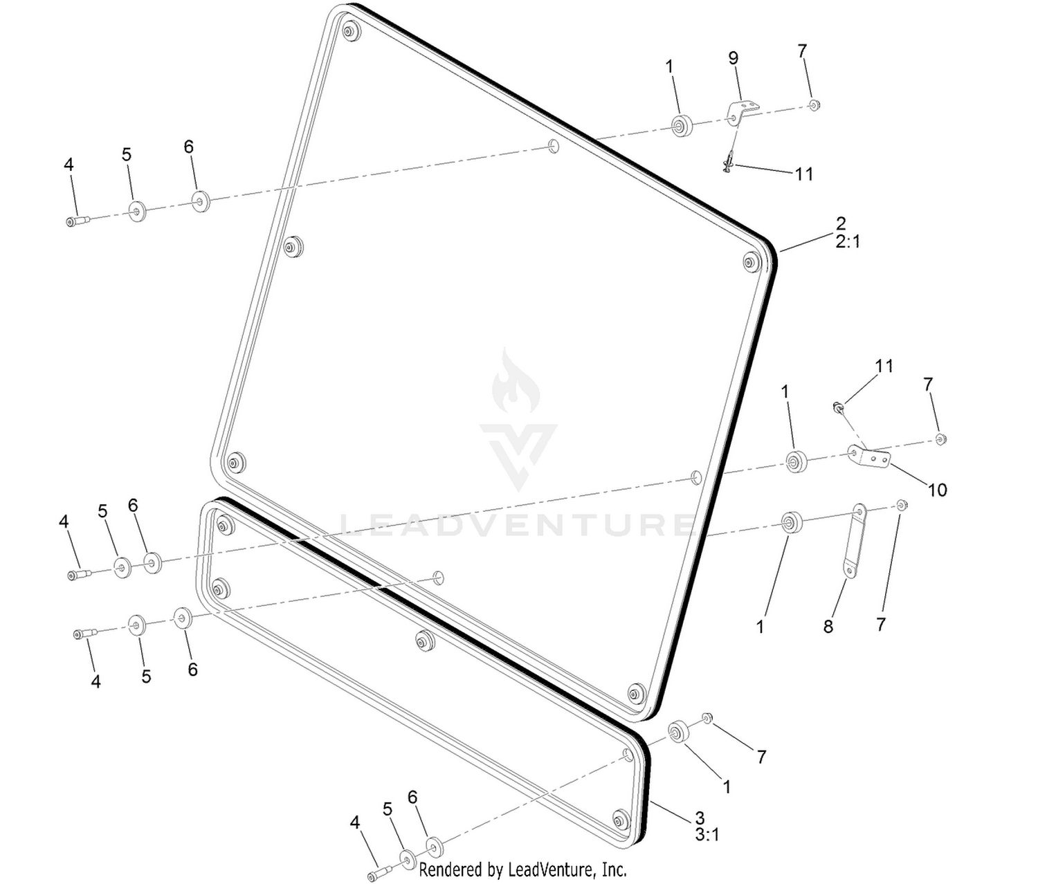 Polycarbonate Windshield Assembly