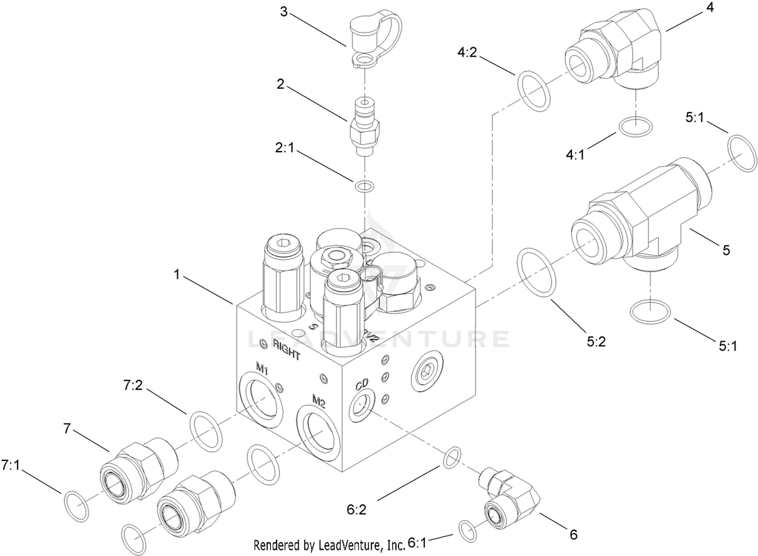 RH PTO Valve Assembly
