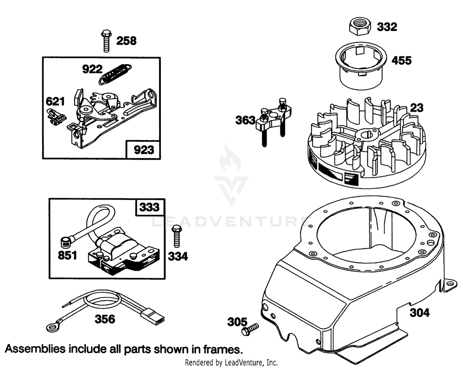 Engine Briggs  Stratton Model 122702-3188-01 6