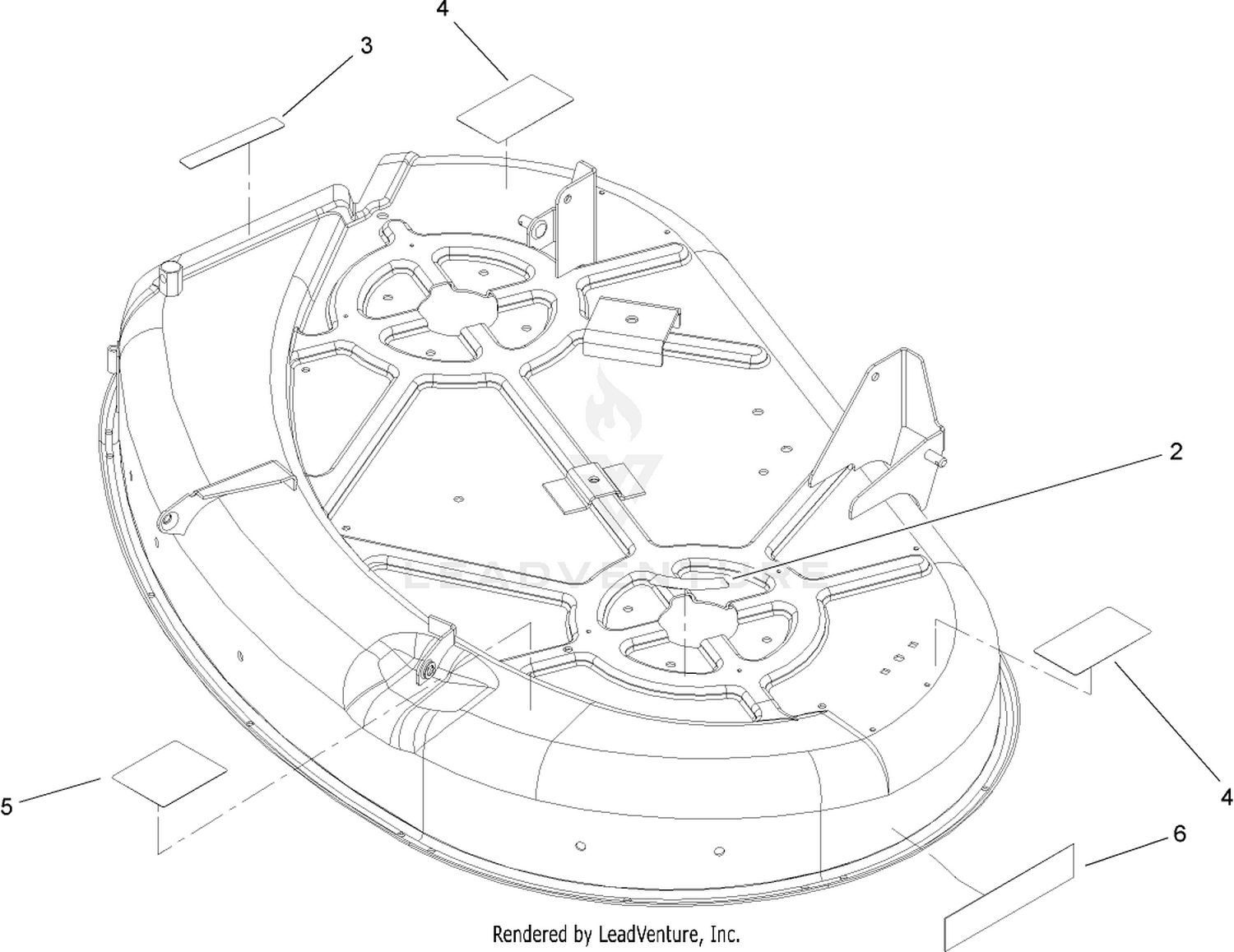 42 Inch Deck Decal Assembly No. 107-7397