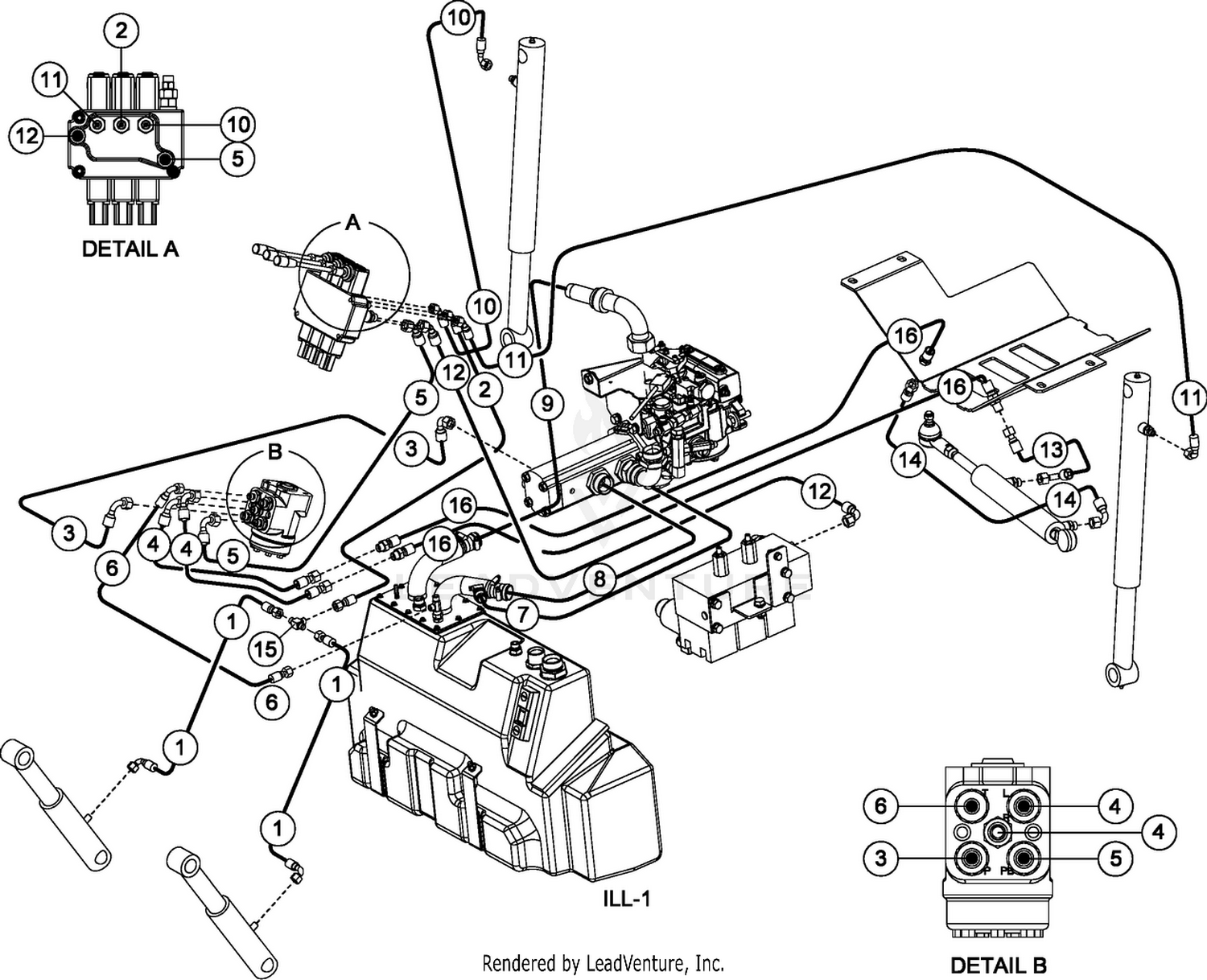 Hydraulic Hoses - Lift  Steering