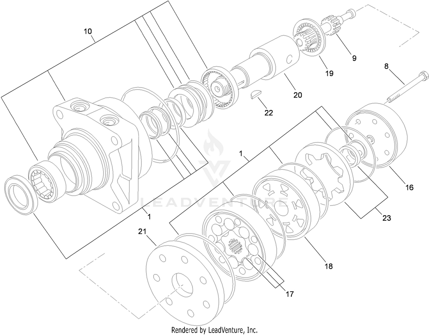 Hydraulic Motor Assembly No. 75-9990