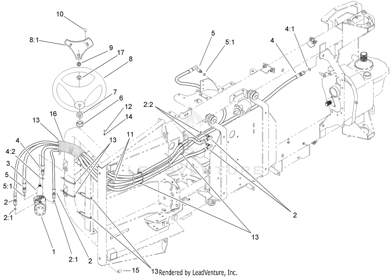 Hydraulic Hose Routing Assembly