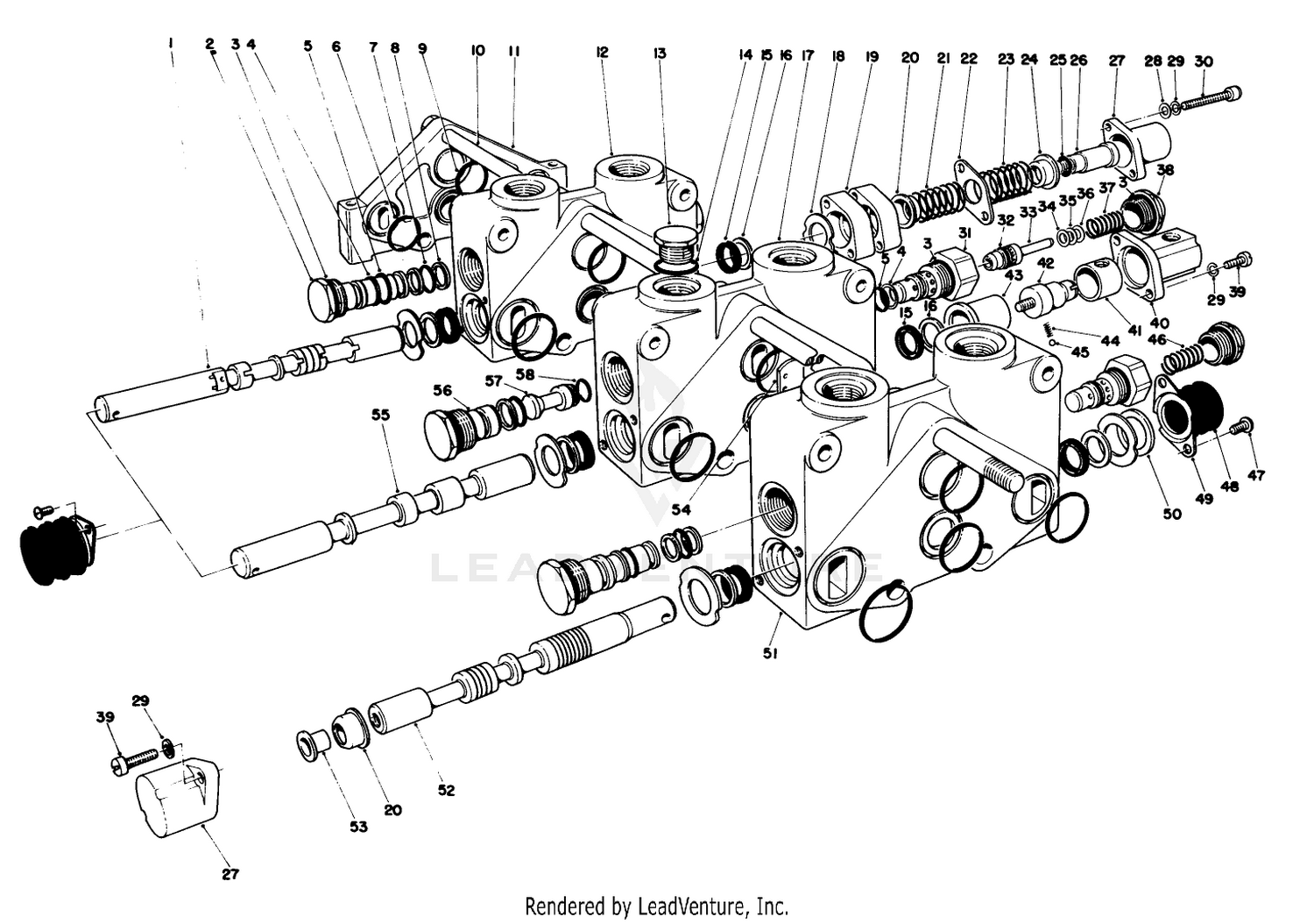 Control Valve Assembly No. 49-5540 Section 3 Thru 5