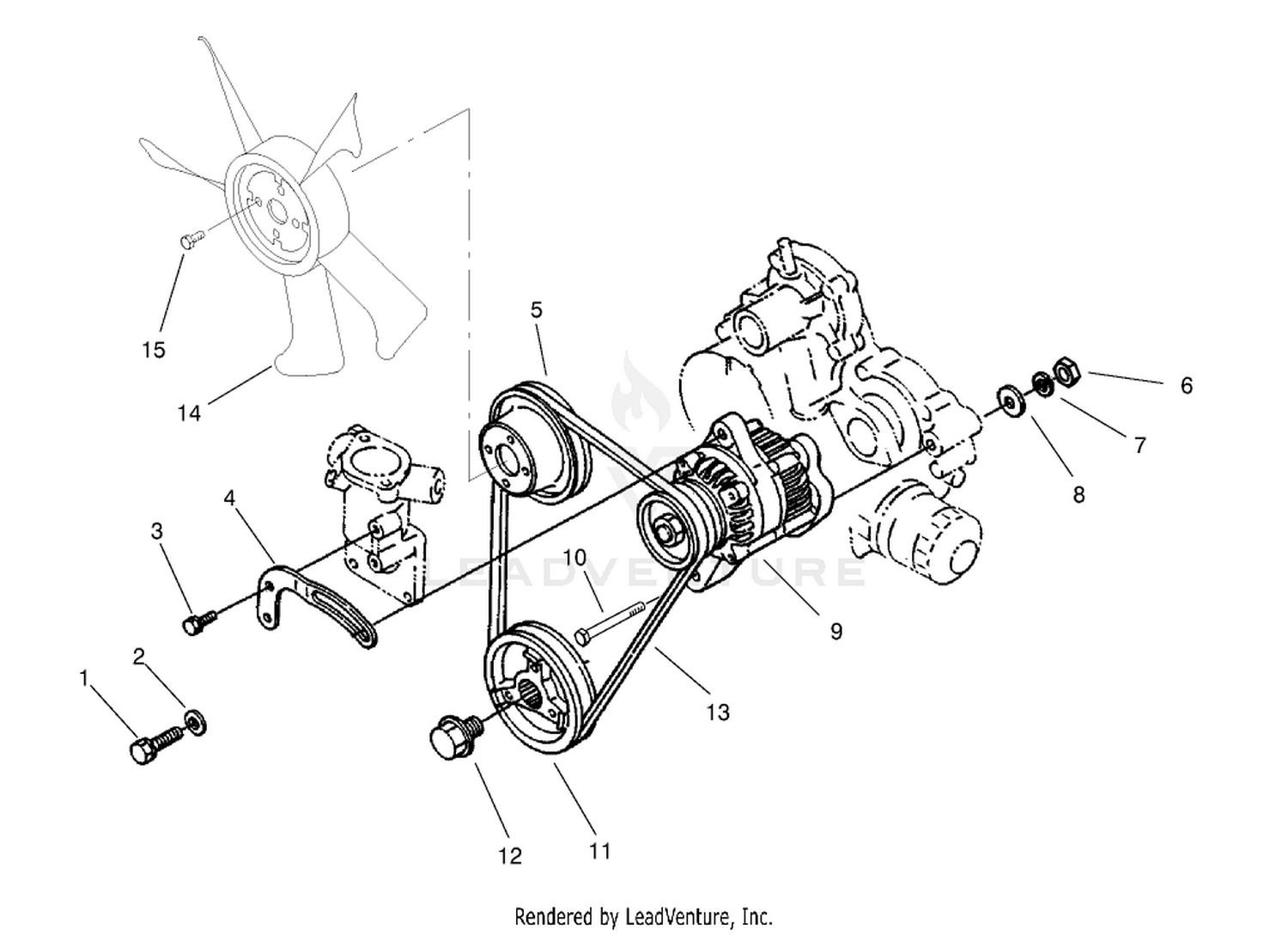Alternator and Pulley Assembly