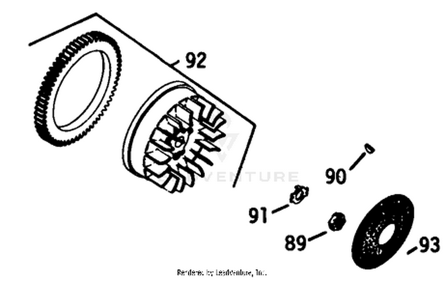 Engine Kohler Model No. K582qs Type No. Ps-36315 (continued) Flywheel-Group 13