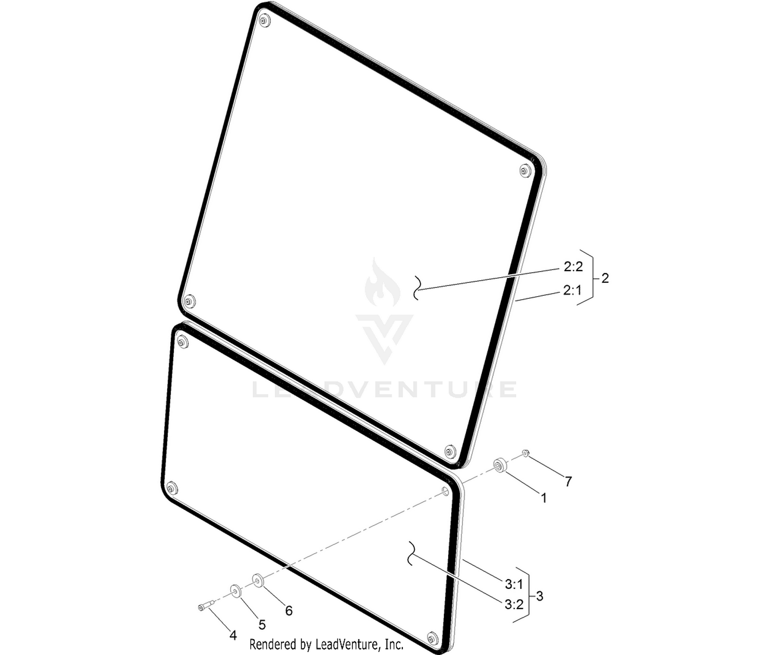 Glass Windshield Assembly