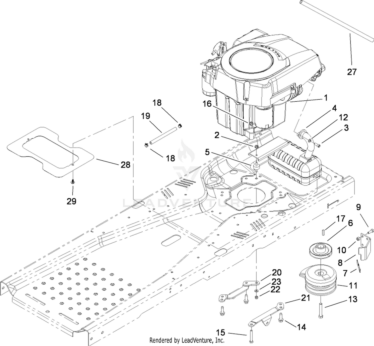 Engine and Clutch Assembly