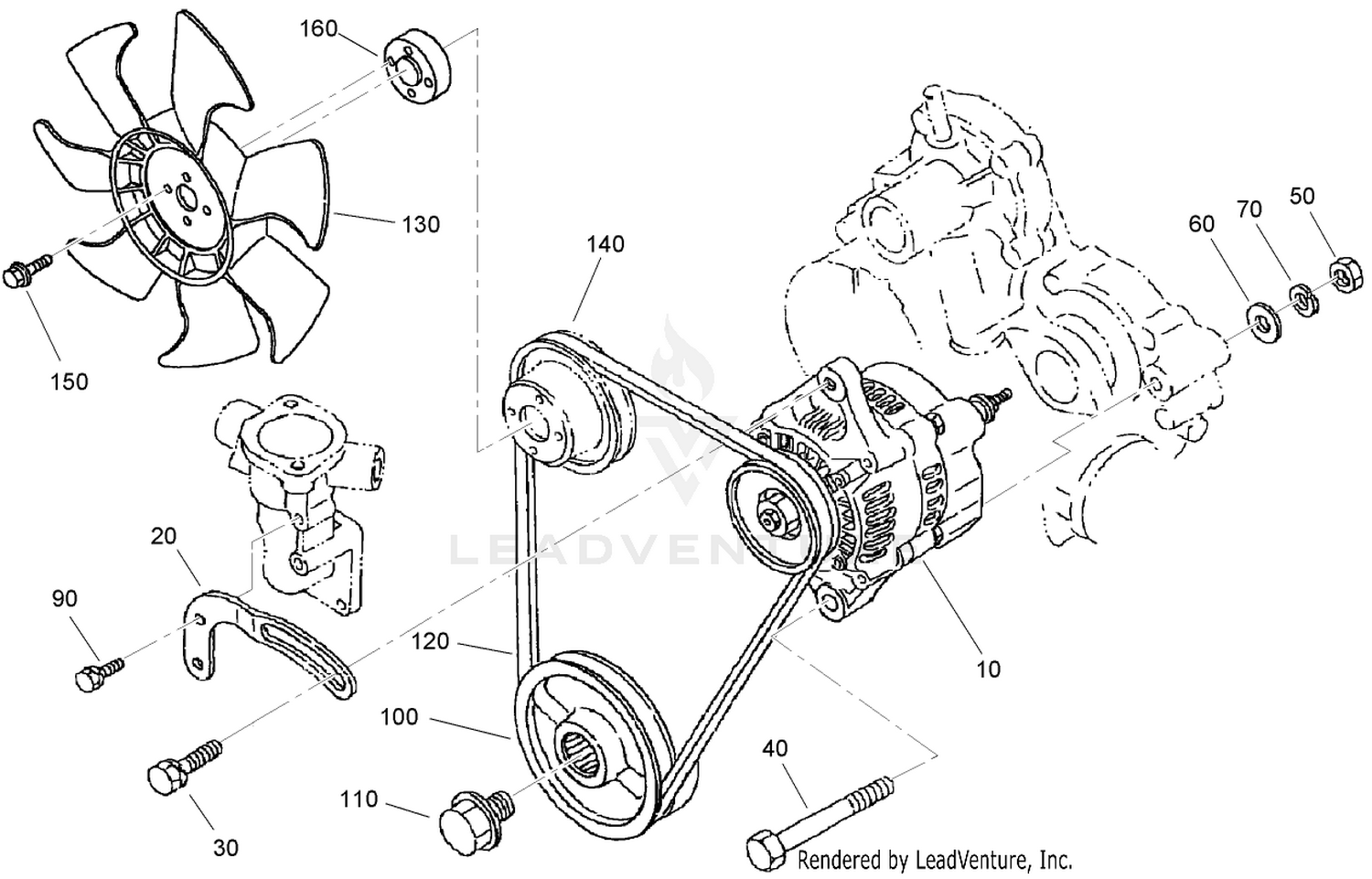 Alternator and Pulley Assembly
