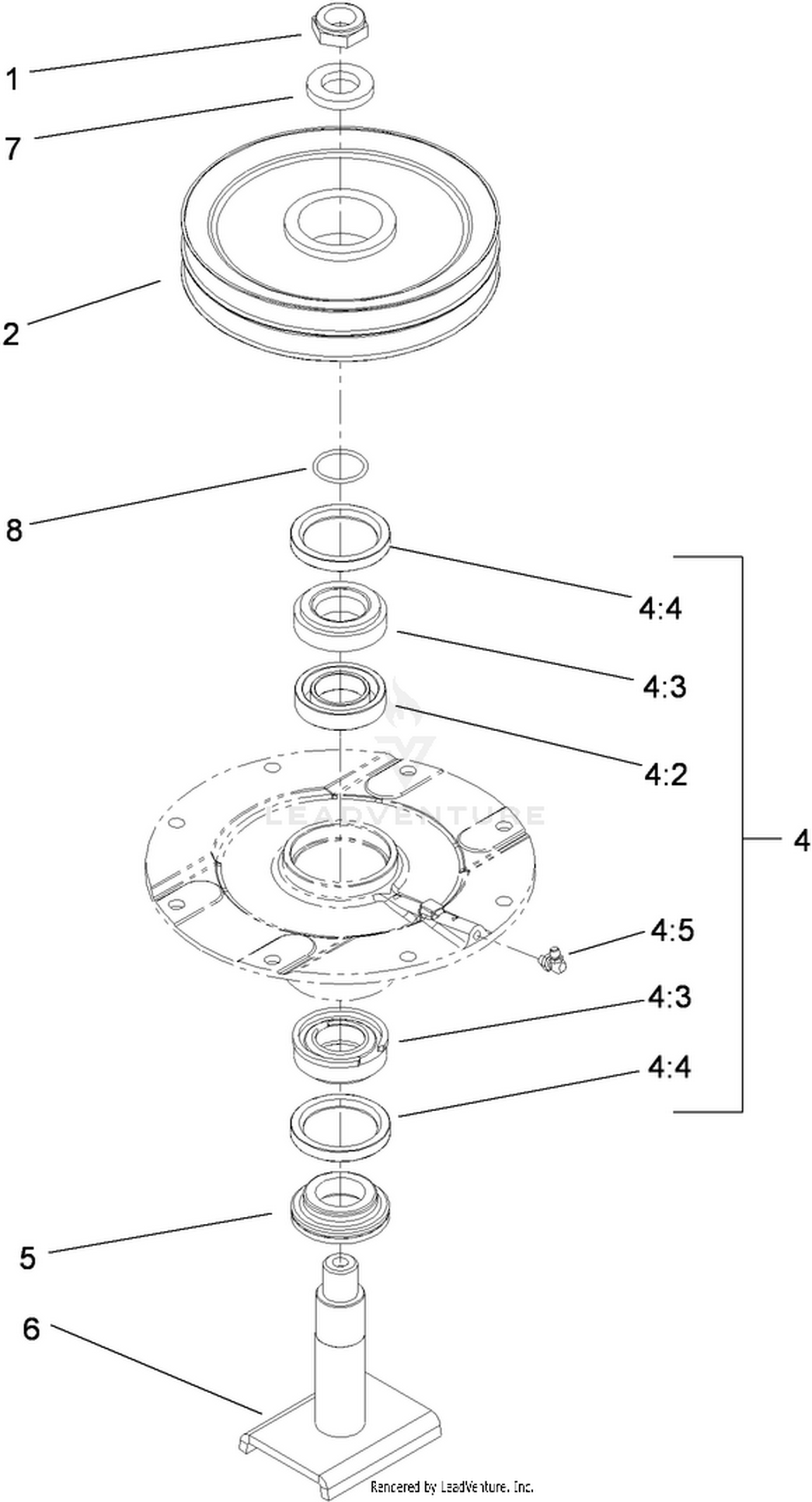 Double Driven Spindle Assembly No. 104-3530