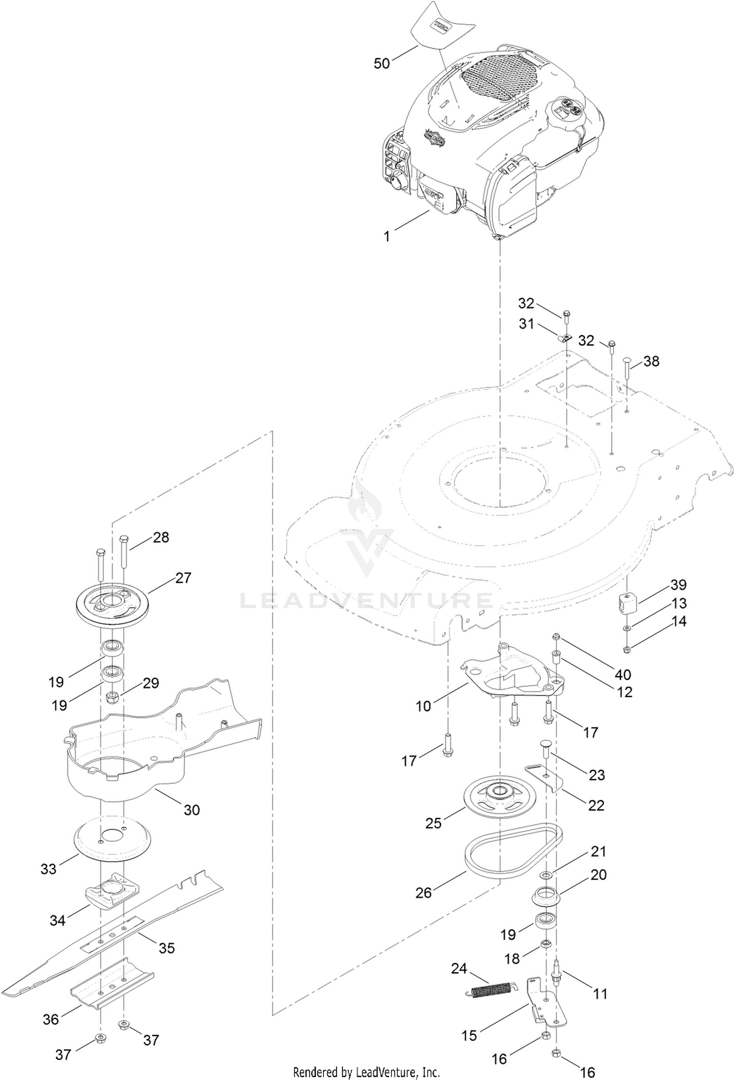 Engine and Blade Assembly